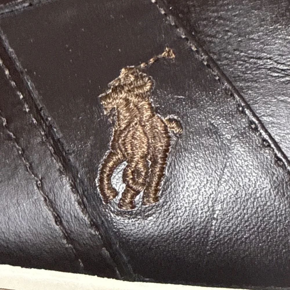 Polo‎ Ralph Lauren Hanford Brown Leather Casual Sneakers Mens Sz 15D Super Clean